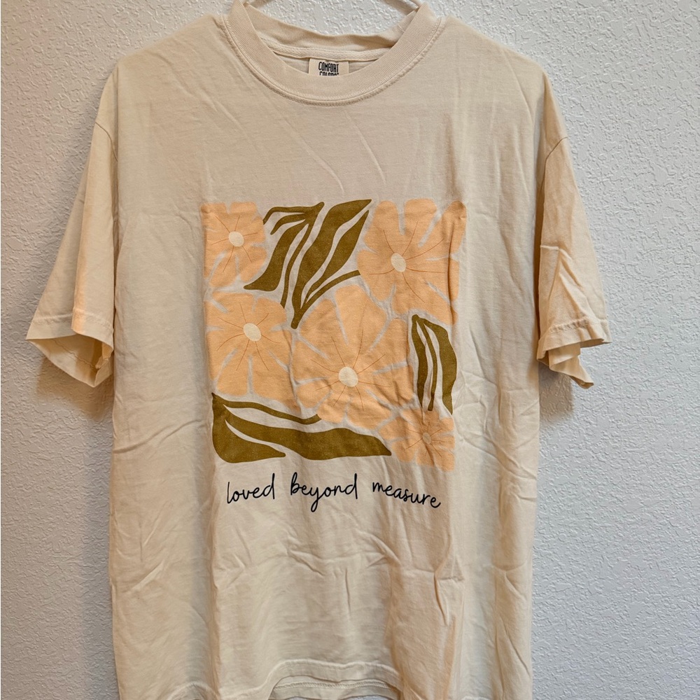 Comfort Colors Beige Floral Graphic Tee